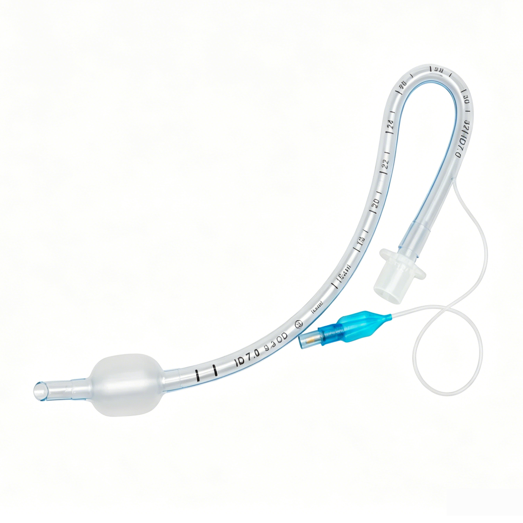 带 15mm 连接器的一次性标准单腔带套囊口腔气管插管 – 无菌 PVC ETT，带大容量低压套囊