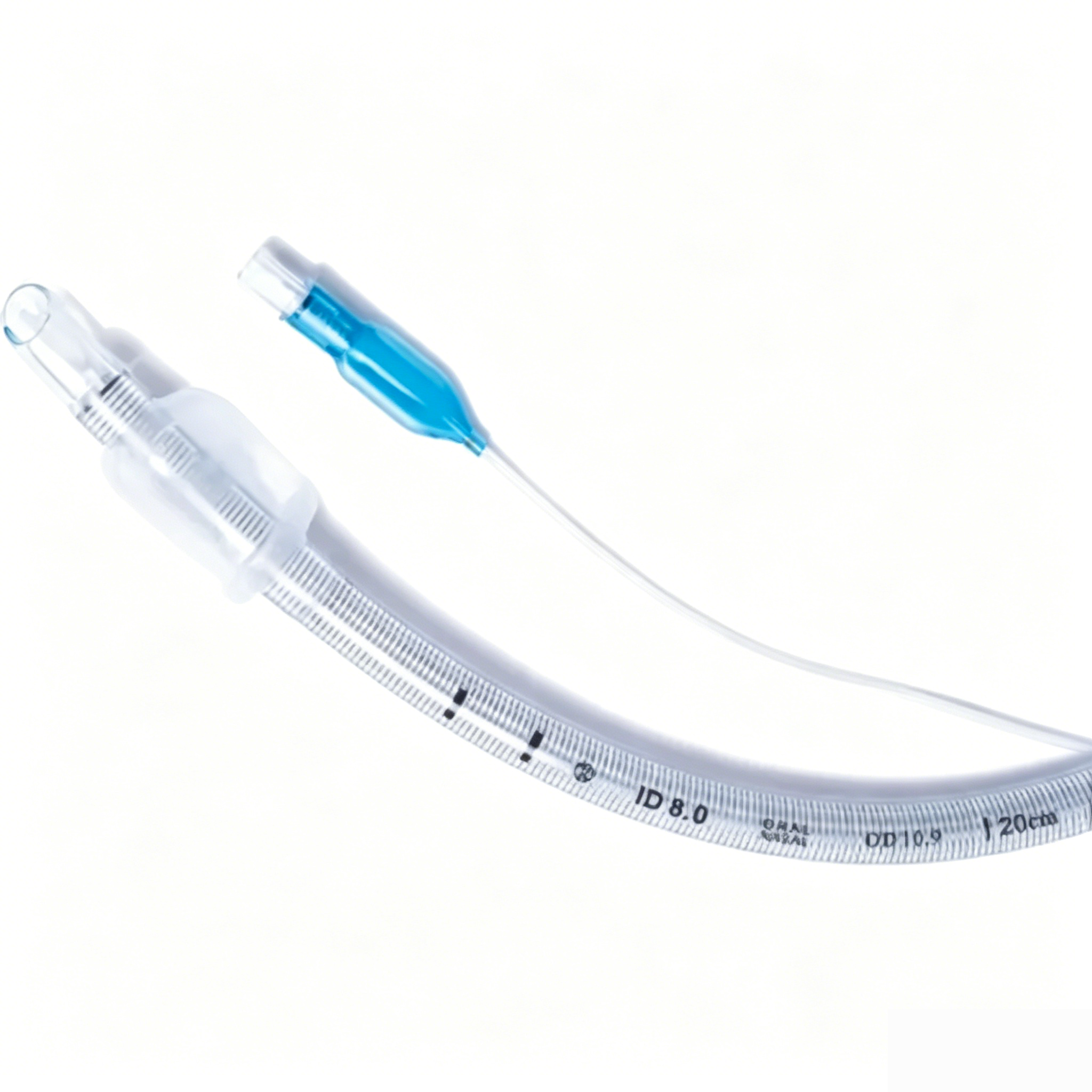 带 15mm 连接器的一次性标准单腔带套囊口腔气管插管 – 无菌 PVC ETT，带大容量低压套囊