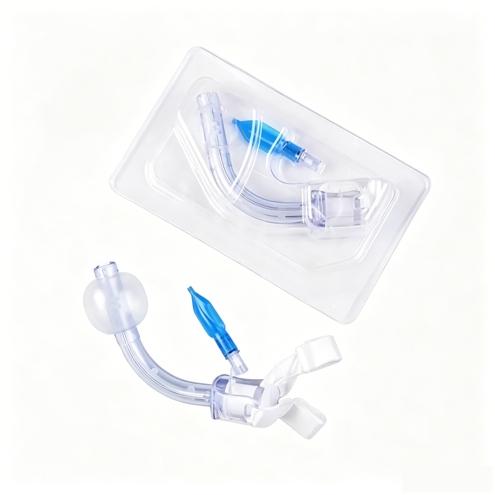 带 15mm 连接器的一次性标准单腔带套囊口腔气管插管 – 无菌 PVC ETT，带大容量低压套囊